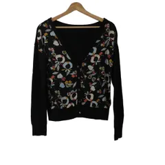 ダイアグラム グレースコンチネンタル 美品 カーディガン 総レース 刺繍 36 レース刺繍ガウン レディース トップス カーディガン 五分袖・再