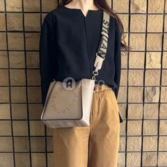 STELLA McCARTNEY ステラマッカートニー 700073 W8542 2800 MOSS モスベージュ系 ショルダーバッグ クロスボディバッグ ロゴ入り