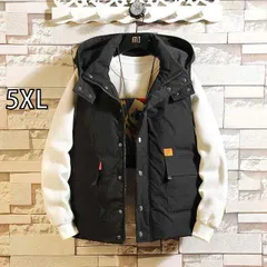[5XL] メンズ ファッション 服 男性用 オシャレ シンプル 大人 かっこいい 大きいサイズ ストリート 紳士服 冬 ベスト 韓国スタイル ダウン コットンベスト ゆったり チョッキ 厚手 春秋 ジャケット