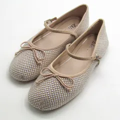 ザラ バレエシューズ フラットシューズ 靴 女の子 キッズ 女の子用 29サイズ シルバー/ベージュ ZARA 【中古】