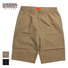 【60%OFF】 UNIVERSAL OVERALL ユニバーサルオーバーオール CHEF SHORTS メンズ ベージュ/ブラック S 【新品】