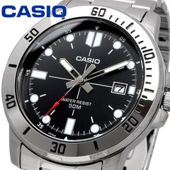 新品タグ付 CASIO レッド文字盤 アナログ時計 海外モデル 動作〇 程度 