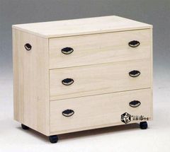 桐タンス 桐押入収納  桐たんす 桐箪笥 ヨコ型 3段 ストッパー キャスター付