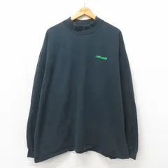 XL/古着 長袖 ビンテージ Tシャツ メンズ 00s PRAXAIR 大きいサイズ コットン モックネック ハイネック 黒 ブラック 25may23 中古