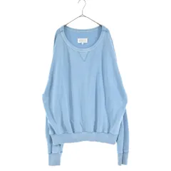 Martin Margiela (マルタンマルジェラ) 23SS Damaged Drop Shoulder SweatShirts ダメージ加工 ドロップショルダー スウェット トレーナー S50GU0207S25570 ブルーのサムネイル