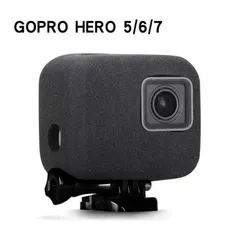 GoPro HERO 5 6 7 互換対応品 防風カバー スポンジケース 風切り音対策 マイクカバー 録音 動画撮影 アクションカメラ用 アクセサリー