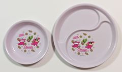 [456엔 숍] 크레용 신짱 접시 초코비 2종류 작은 접시 칸막이 접시