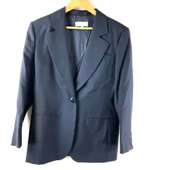 クリスチャンディオール Christian Dior ジャケット ロゴ刺繡 シングル ウール100％ 裏地付き ネイビー 940526