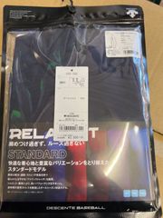 デサントハイネック長袖リラックスフィットシャツ ネイビー S