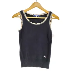 バーバリーブルーレーベル BURBERRY BLUE LABEL ノバチェックフリル ノースリーブ タンクトップ レディース  38