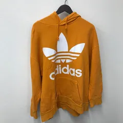 M10136 adidas アディダス DH5768 トレフォイルロゴ プリントパーカー メンズ XL オレンジ TREF OVER HOOD フーディー