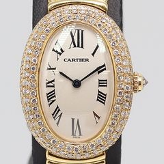 デットストック級 稼働 良品 カルティエ ベニュワール1950 白文字盤 18K/750/YG QZ 72.5g レディース腕時計 0609290 6SGT ABC IGR 16254