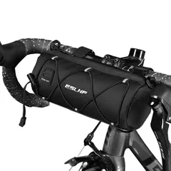 防水 ハンドルバーバッグ 自転車フロントバッグ 自転車バッグ ロードバイク/マウンテンバイク用 フレームストレージロールバッグ OIENNI 軽量 ショルダーストラップ付き