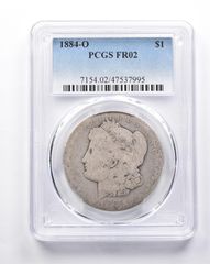 FR02 1884-O モルガン銀貨 PCGS ローボール 