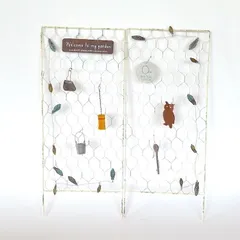 ネットフェンスオブジェ フクロウ fm-214 ナチュラル アンティーク オーナメント 置き物 インテリア シャビー