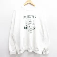 XL/古着 TULTEX 長袖 スウェット メンズ 90s BREWSTER ラグラン 大きいサイズ クルーネック 白 ホワイト 25mar13 中古 スエット トレーナー