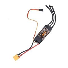 RC飛行機用40AブラシレスESCスピードコントローラー5V/3A BEC出力、讃えられたスロットルキャリブレーション機能付き、各種プログラム方法に対応！ 低圧切断保護付き、超警戒保護付き、無通信保護付き、ブラシレスエレクトリック4Sバッテ
