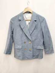 ◇ Spick & Span スピック＆スパン リネン コットン混 長袖 テーラードジャケット サイズ38 ブルー系 レディース P  【1405090012237】のサムネイル