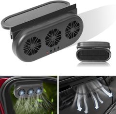 車用換気扇 ソーラー&USB給電 車載ファン 車内換気 熱気排出 車用排気ファン 換気ファン 脱臭 空気循環 蒸れ解消 消臭 熱中症対策 車載 ファン 車中泊アイテム タバコ匂い脱臭