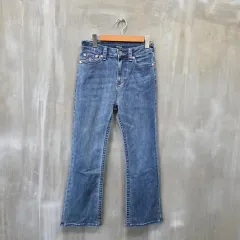 トゥルーレリジョン ブーツカット インディゴ デニムパンツ/レディース (27インチ)/B830/新品