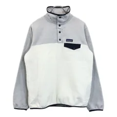 patagonia パタゴニア SYNCHILLA シンチラ スナップT フリースジャケット アウトドア バイカラー グレー(メンズ M)中古 古着 v2058