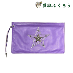 クロムハーツ Chrome Hearts　シルバースター　FLAT MED PLANE ストラップ付　レザー クラッチ バッグ　ポーチ ユニセックス