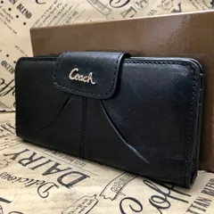 コーチ 長財布 革 黒 インターナショナル カード札入れ小銭FP264