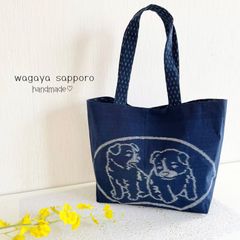 トートバッグ　藍染め