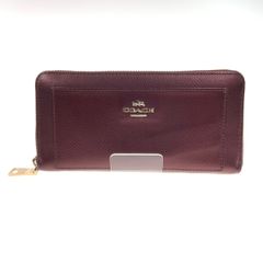 未使用】Coach 長財布 エンボスド レザー クロコ型押し ボルドー