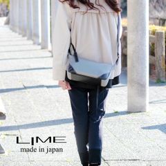 ショルダーバッグ レディース ナイロン 本革 L1725 LIME ライム ミニショルダー 軽量 撥水 カーキグレー