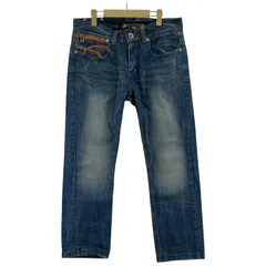 RED PEPPERレッドペッパー 刺繍デニムパンツ size32/ブルー