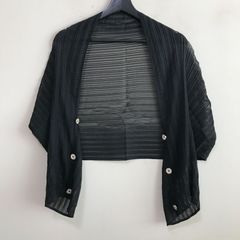 MARIAL ソフトプリーツストール　スリーブタイプ　ブラック