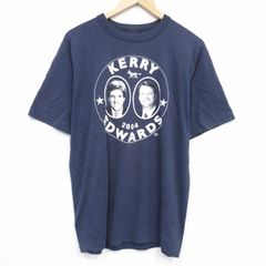 L/古着 半袖 ビンテージ Tシャツ メンズ 00s ケリーエドワーズ クルーネック 紺 ネイビー 25aug28 中古