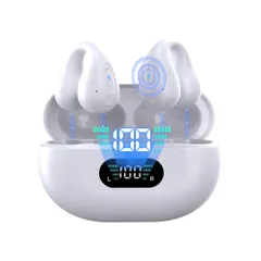 新品 イヤホン イヤーカフ Bluetooth 【2025年新音質強化モデル オープンイヤー型】 Bluetooth5.4 耳挟み イヤーカフ型 耳を塞がないイヤホン Hi-Fi音質 音漏れ抑制 ENC通話ノイズキャンセリング 最大8時間持続再生 左右分離型