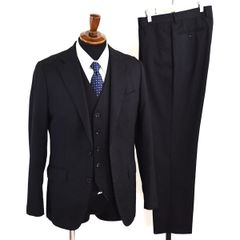 5XF094】スーツセレクト 3ピース 2つボタン シングルスーツ L A6 ブラック 黒 ブラックスーツ アジャスター付 SLJP1900 春夏秋 【中古】【メンズビジネス】202505