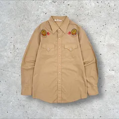 70s ヴィンテージ KENNINGTON ケニントン 豪華バック刺繍 長袖 ウエスタンシャツ L