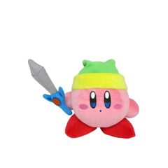 별의 커비 Kirby KP09 소드 커비 (S) 봉제인형 핑크