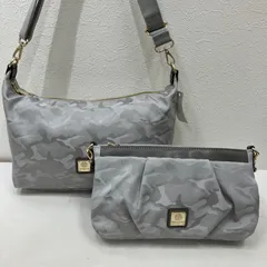 4213　CHRISTIAN OLIVIER クリスチャンオリビエ　2点セット　ショルダーバッグ　トートバッグ　ハンドバッグ　グレー　ライトグレー系　カモフラージュ柄　カモフラ　迷彩　レディース
