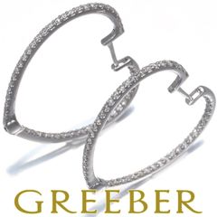 ダイヤ ダイヤモンド 0.50ct/0.50ct ハート ピアス K14WG #170285