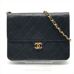 良品 CHANEL シャネル ココマーク プッシュロック マトラッセ チェーン ショルダー バッグ ブラック a8056