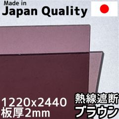 ポリカーボネート板 1.8mm 熱線遮断ブラウン 定尺品 1220x2440mm　両面耐候 カーポートにおすすめ 愛車の劣化防止に