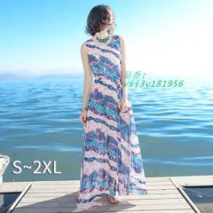 夏 ワンピース ロングワンピース 花柄 ノースリーブ おおきサイズ 夏ワンピース おしゃれ 夏ワンピ 体型カバー ゆったり  vii3v181956