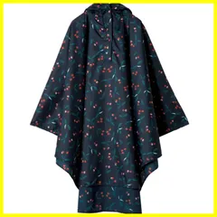 【大人気】チェリー ネイビー レディース レインコート レインポンチョ リュックを背負ったままでもOK アウターの上から羽織れる アウトドア レジャー フェス おしゃれ [ワールドパーティー] 可愛い 女性 通勤 通学 R003-071-201