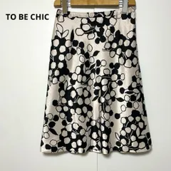 TO BE CHIC トゥービーシック 花柄 フレアスカート 38 日本製