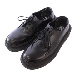 ジーユー GU UNDERCOVER チャンキーソールプレーントゥシューズ ドレス レースアップ 厚底 フェイクレザー ワンカラー 27cm 黒 ブラック 352514 /BB