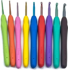 【在庫セール】ハンドメイド フック ニット 編み針 段数 マーカー 編み物 手縫い セット 針 手作り 9本 クラフト かぎ針 カラフル SN-359-AB S-NET 9色