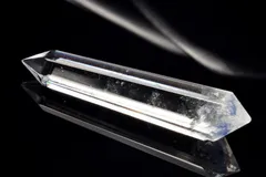 【１点物】AA希少◇透明 デュモルチェライトインクォーツ　34x8mm　両剣ポイント 原石 パワーストーン 天然石 _PC4691
