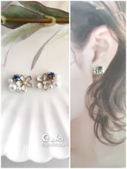 お花✿.*･ピアスorイヤリング♪ハンドメイド