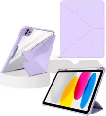 unomarl ipadmini6ケース ipadmini7 第6世代 第7世代 ペン収納 軽量 薄型 ミニ スタンド オートスリープ 縦 置き 全面保護(パープル)のサムネイル