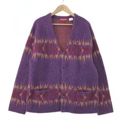 【中古】Supreme 22AW Abstract Stripe Cardigan L パープル シュプリーム[10]のサムネイル